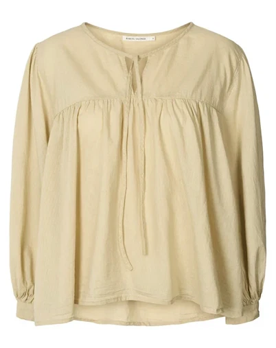 Rabens Saloner - Eike Cotton Full Sleeve Bluse - Boulder
